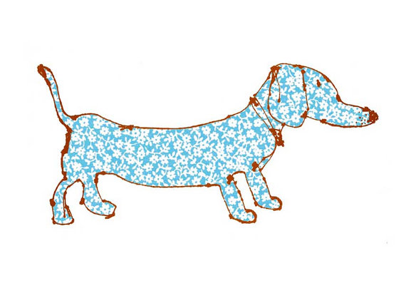 570x404 Dachshund Print Dog Wall Art Cute Dog Drawing Sausage Dog