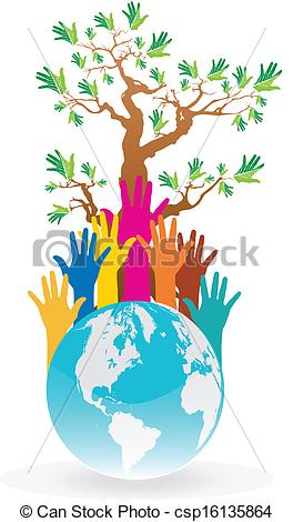 264x470 Save The Earth Tree Idea With Hands Clip Art Vector