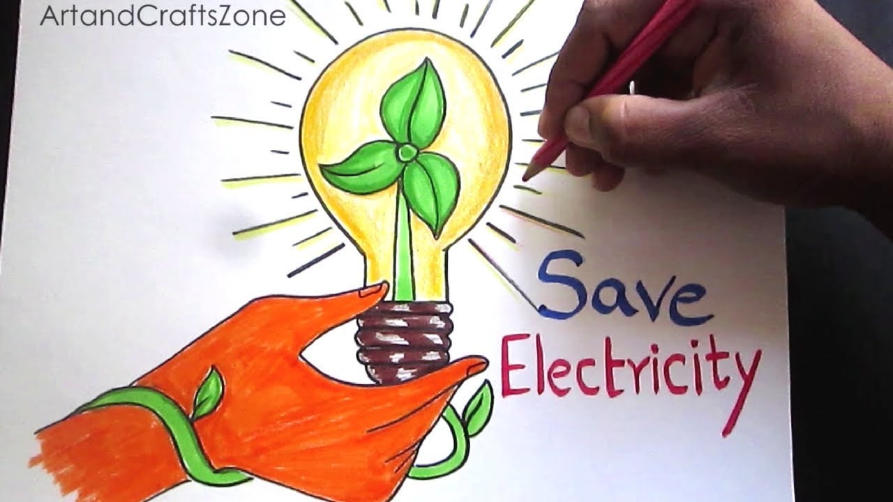 Save Electricity Drawing at GetDrawings | Free download