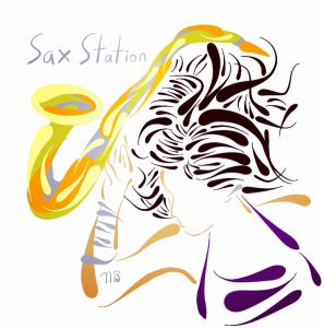 297x300 New Alto Sax Drawing