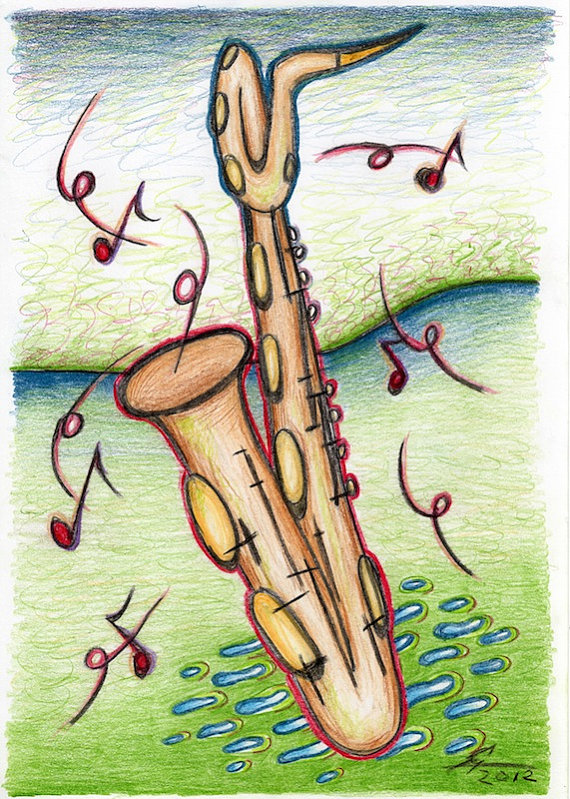 Sax Drawing at GetDrawings | Free download