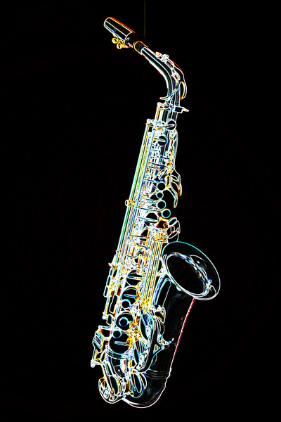 400x600 Saxophone Fine Art Dark Drawings