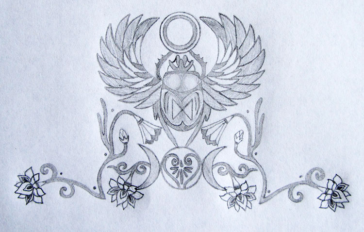 750x478 Sacred Scarab Goddess Tattoo Design Tania Marie's Blog