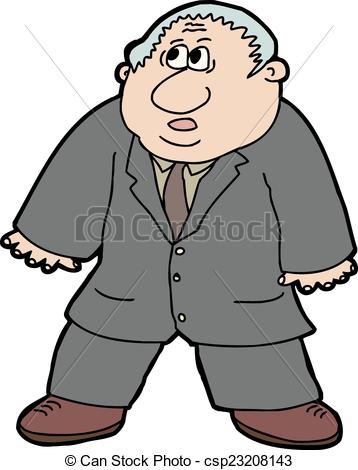 358x470 Single Scared Businessman Cartoon Over White Background Eps Vector