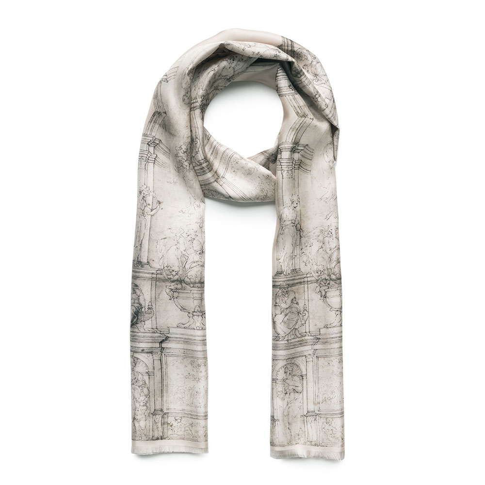 1000x1000 Michelangelo Design Drawing Scarf