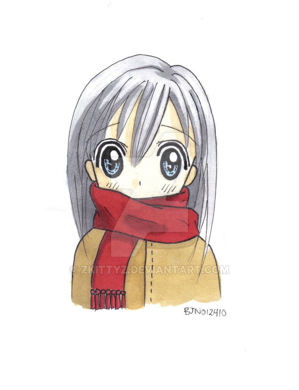 600x781 Scarf Girl By Zkittyz