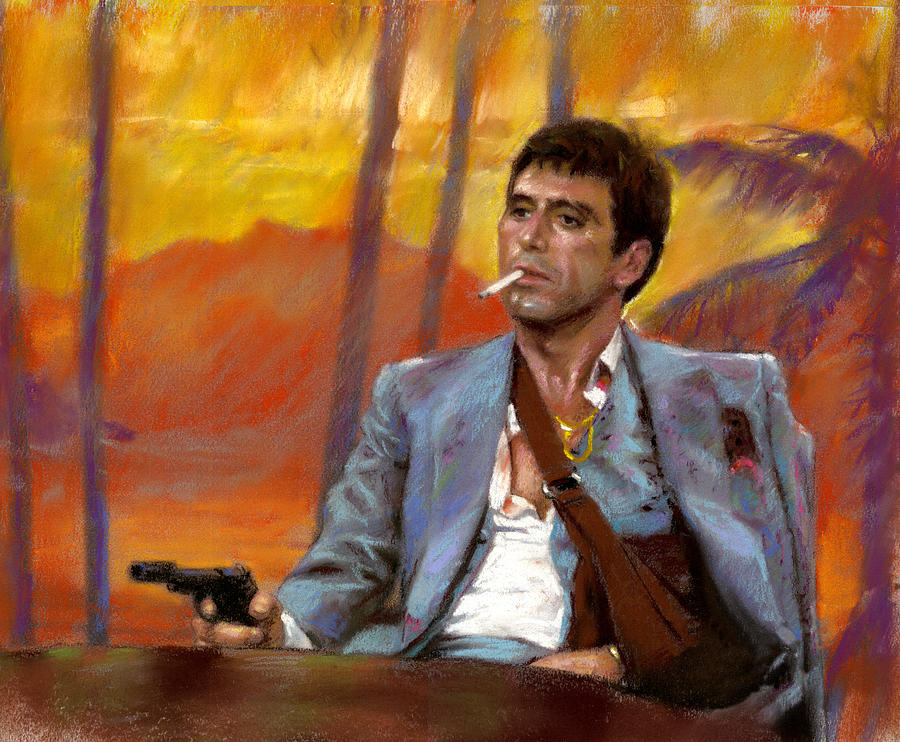 900x742 Scarface Drawing By Viola El