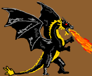 300x250 Evil Scary Black Dragon