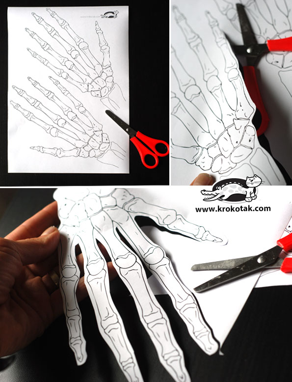 595x778 Krokotak Scary Hands From Paper A Halloween Decoration
