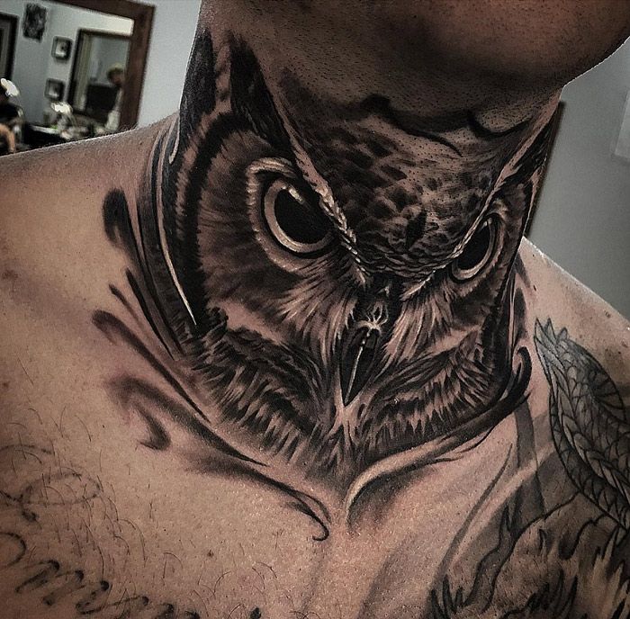 700x688 Scary Neck Tattoo, Photos And Ideas