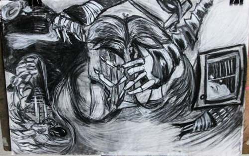 500x314 Skeletal Scenery Drawings Skeletons, Scary