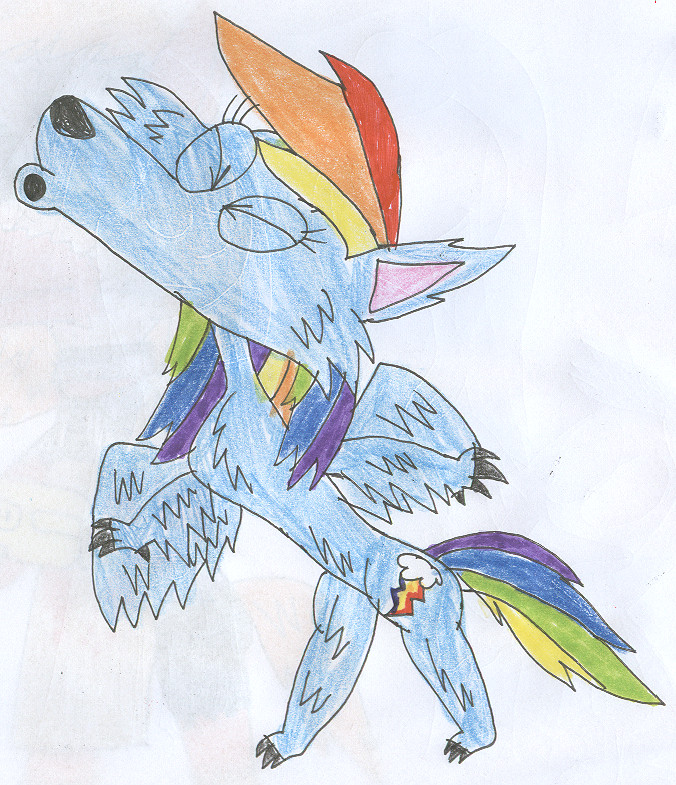 676x785 Scary Pony Tales The Rainbow Wolf By Sithvampiremaster27