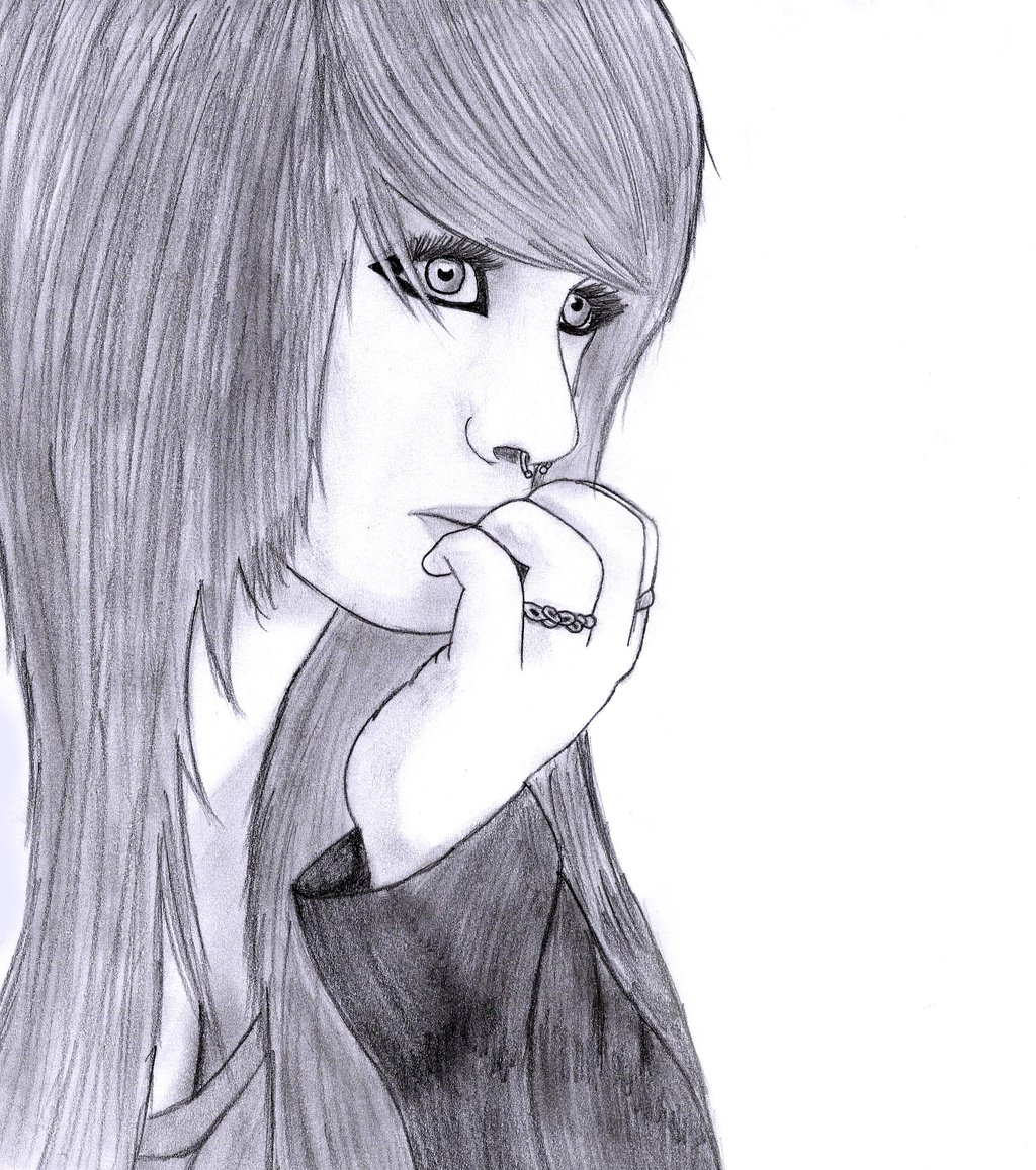 1024x1157 Scene Girl Drawing 3 By Conor332211