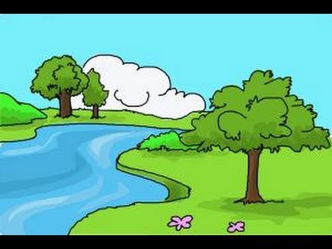 480x360 How To Draw Nature Scenery