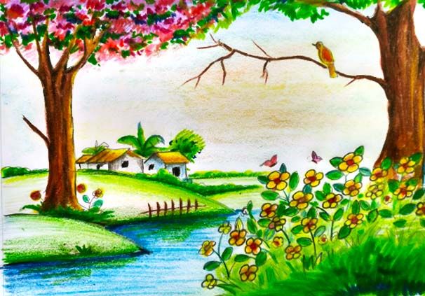 Scenery Drawing For Kids at GetDrawings | Free download