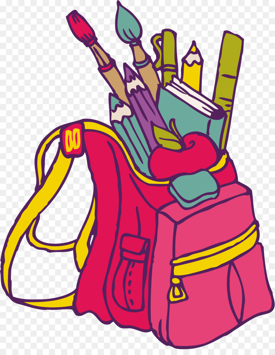 900x1160 School Bag Student Drawing