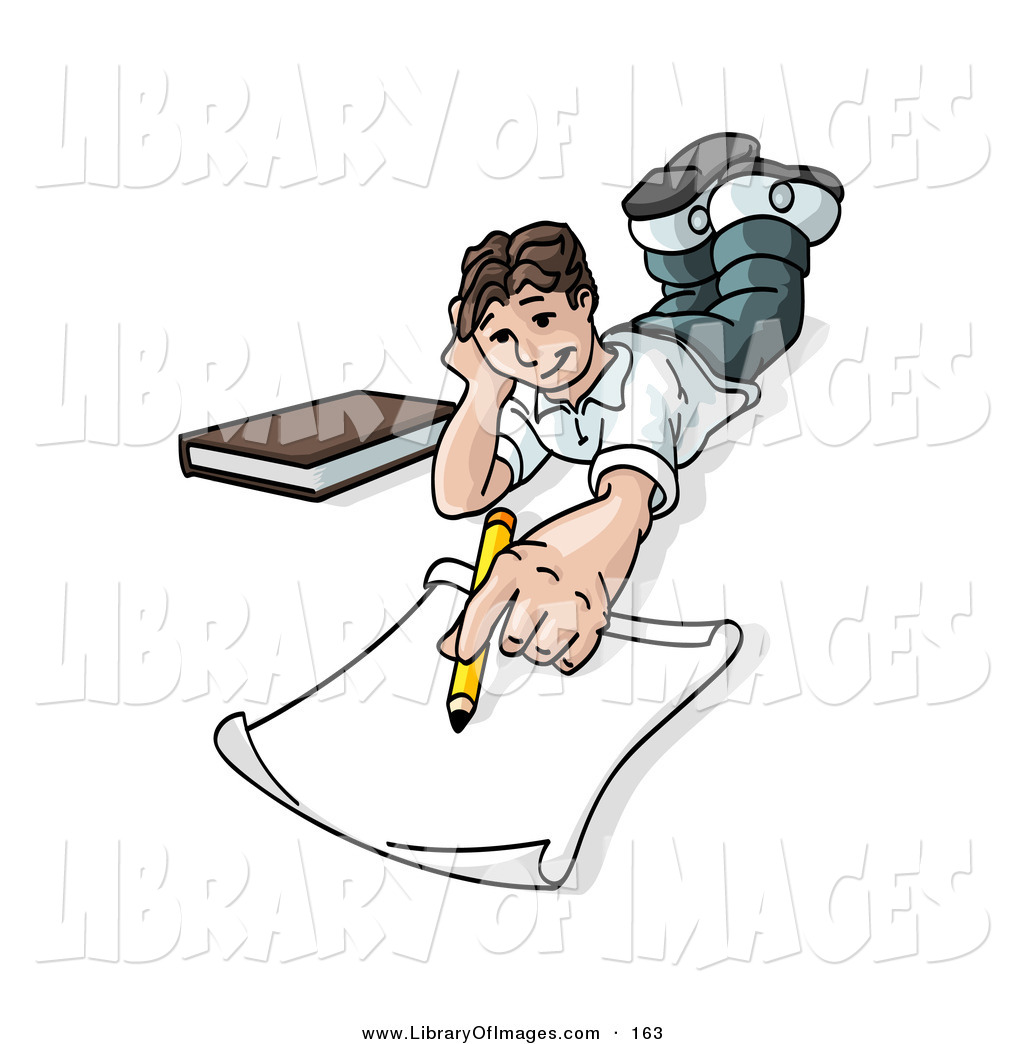 1024x1044 Clip Art Of A White Elementary School Boy Lying On His Stomach