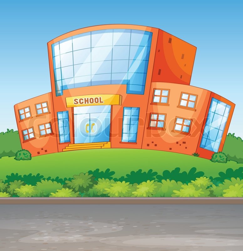 776x800 A School Building Stock Vector Colourbox