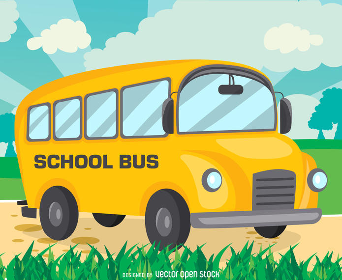 695x570 Flat School Bus Drawing Design