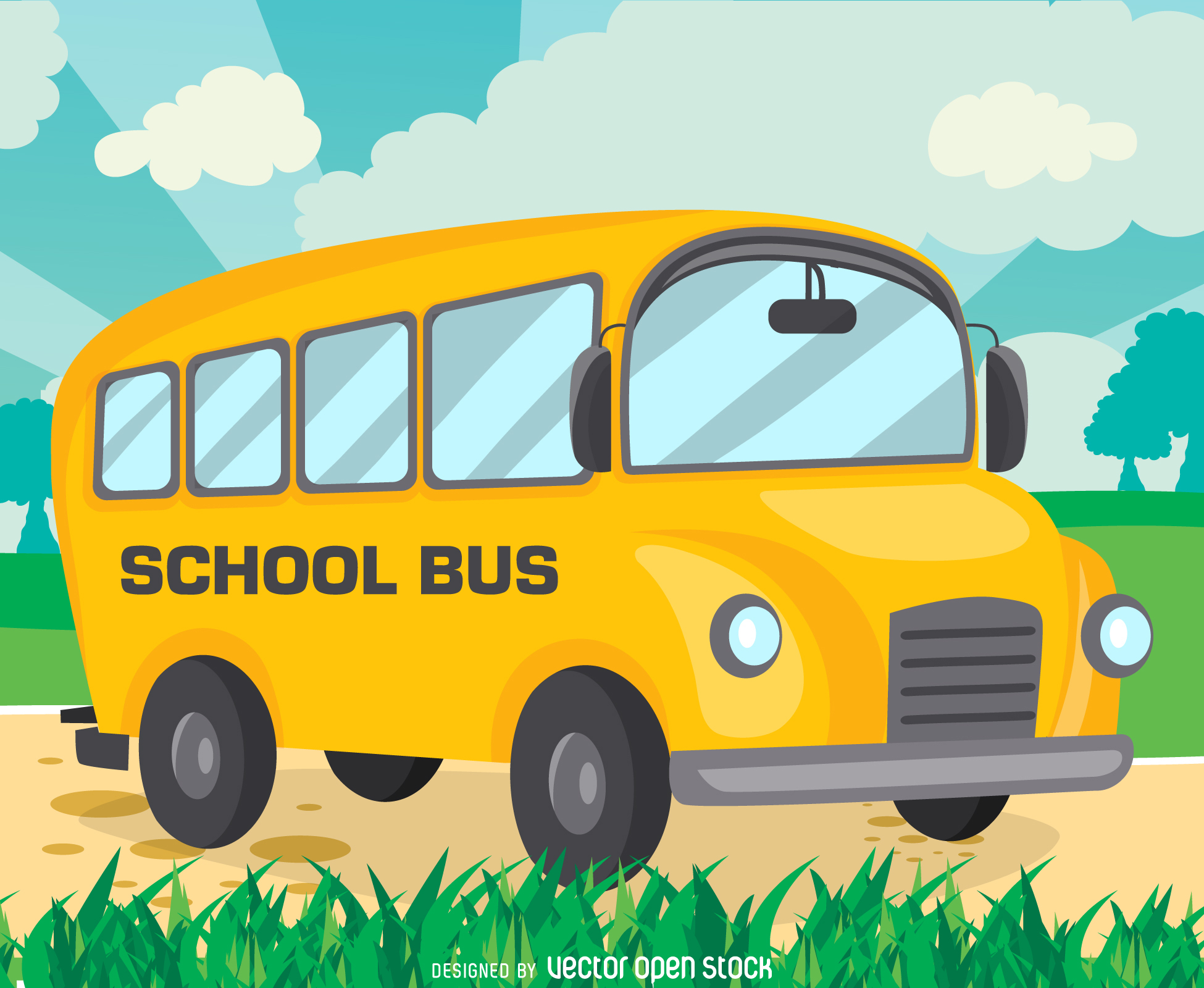 1950x1600 Drawing Of A School Bus