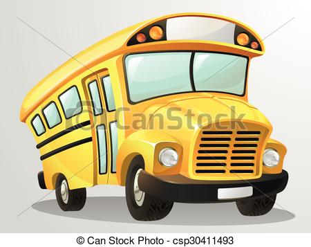 450x357 School Bus Vector Cartoon. A Vector Image Of A School Bus Eps
