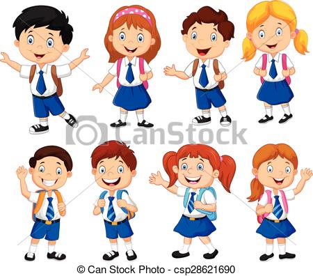 450x396 Vector Illustration Of School Children Cartoon Eps Vectors