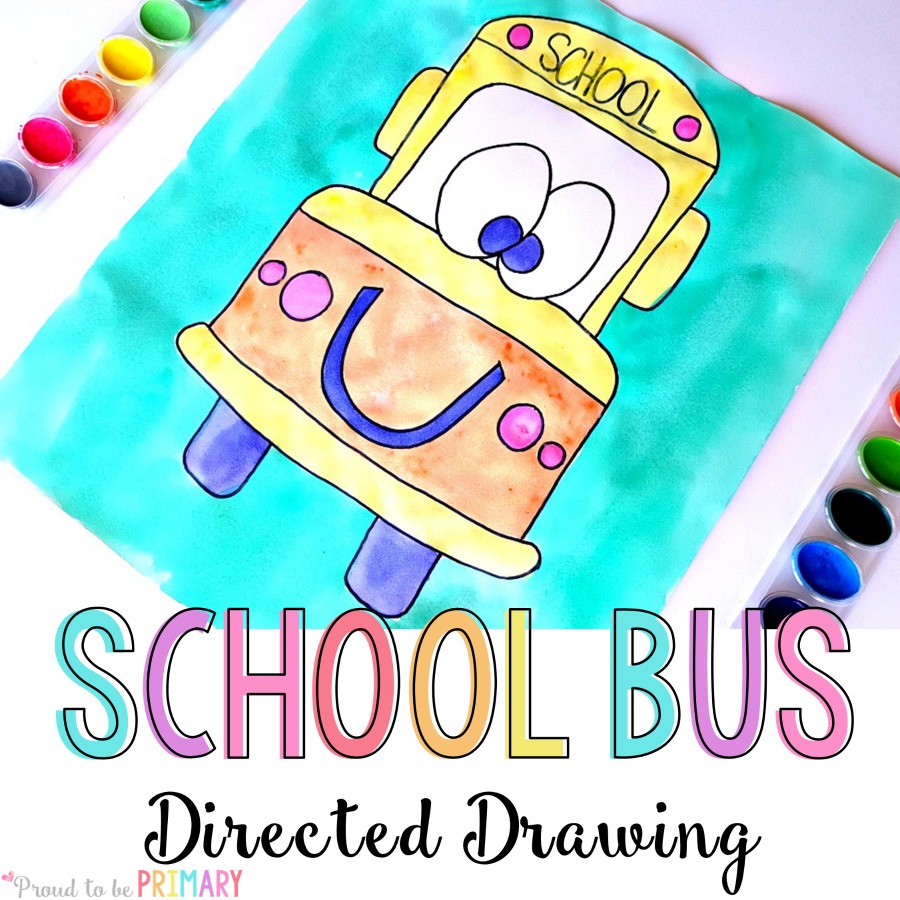 900x900 Back To School Bus Directed Drawing