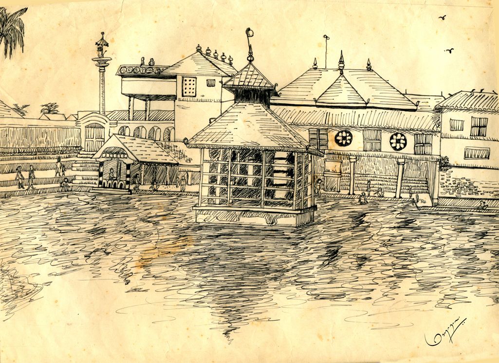 1025x745 My School Days Drawing Pencil Drawing