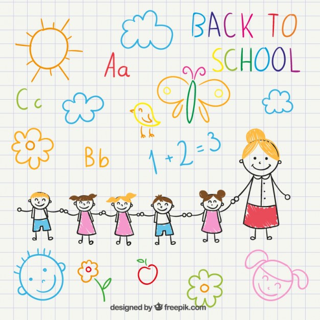 626x626 Back To School Drawing Vector Free Download