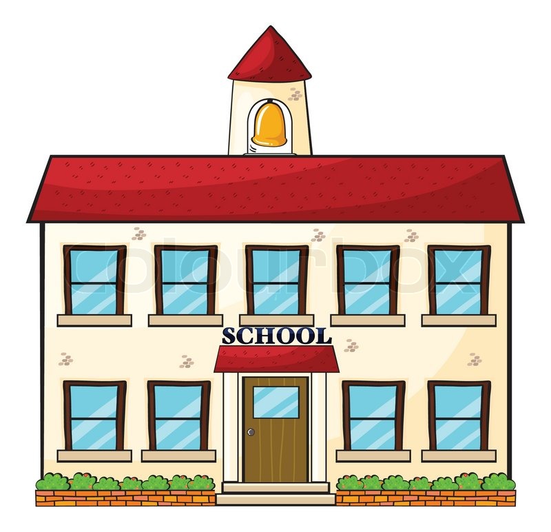 800x772 A School Building Stock Vector Colourbox