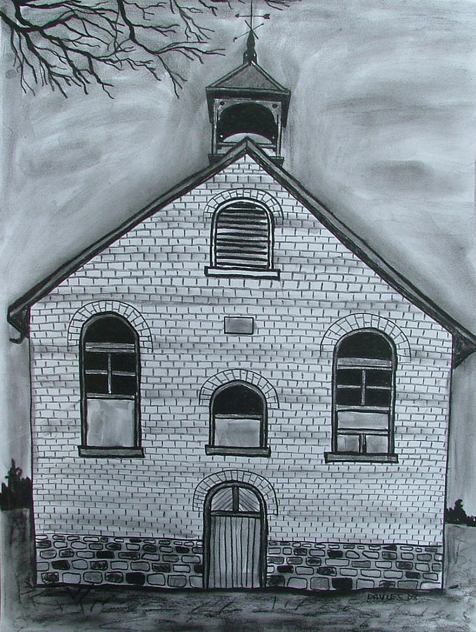 678x900 The Old School House Drawing By Lee Davies