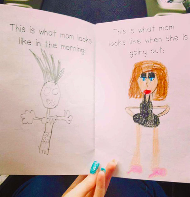 605x628 18 Times Kid Drawings Revealed Too Much About Their Parents