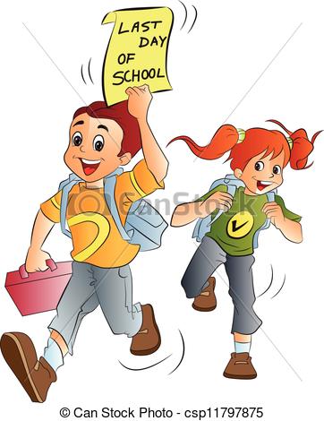 362x470 School Kids, Illustration. School Kids Excited About