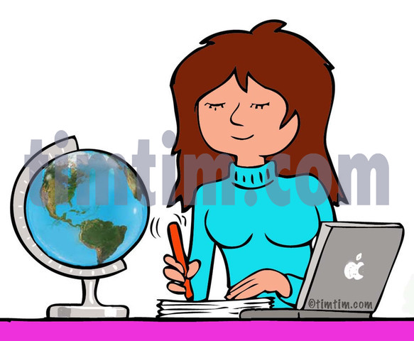 583x480 Free Drawing Of A School Teacher From The Category Occupations +