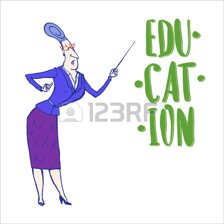 450x450 Vector Female Teacher. School Teacher Cartoon Character. Strict