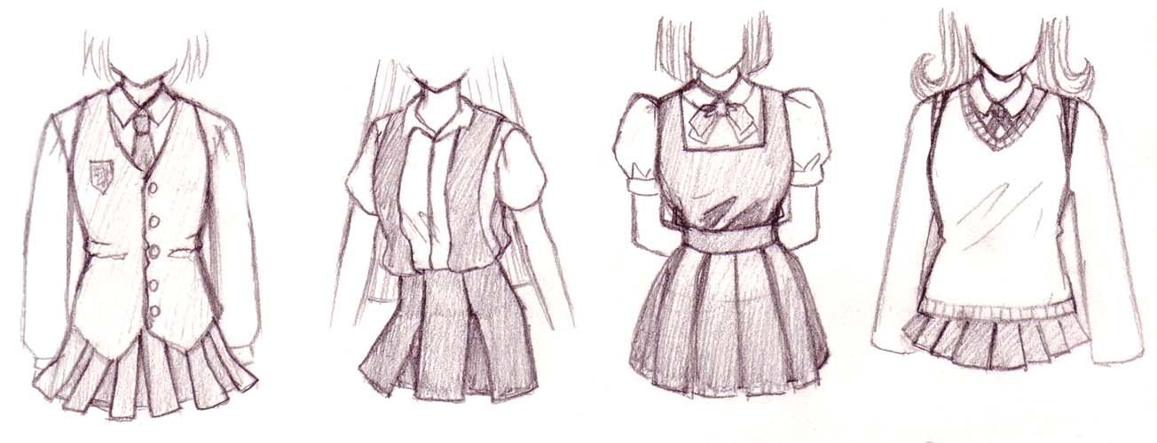 1304x500 How To Draw Anime Outfits Aside From The Common Sailor Uniform