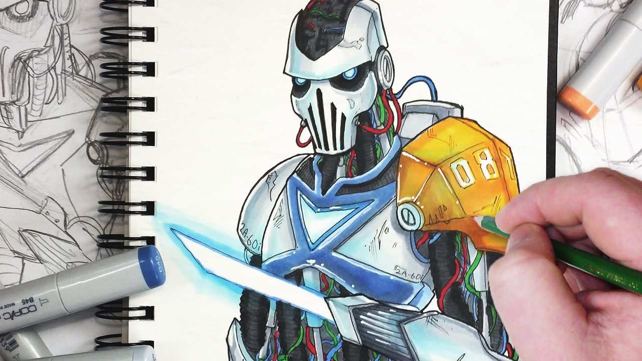 1280x720 Let's Draw A Sci Fi Robot