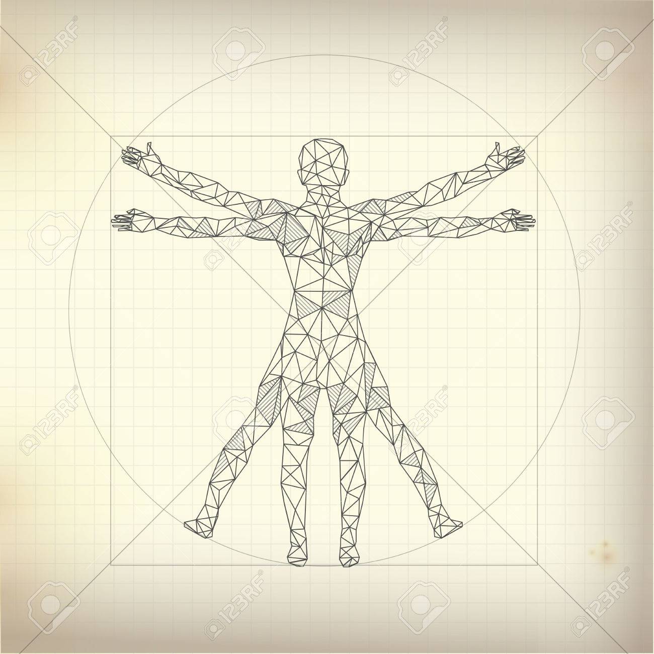 1300x1300 Abstract Science, Drawing Of Proportion Man Royalty Free Cliparts