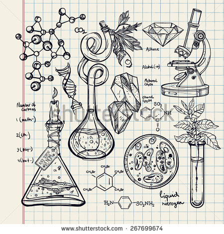 450x470 Hand Drawn Science Beautiful Vintage Lab Icons Sketch Set Vector