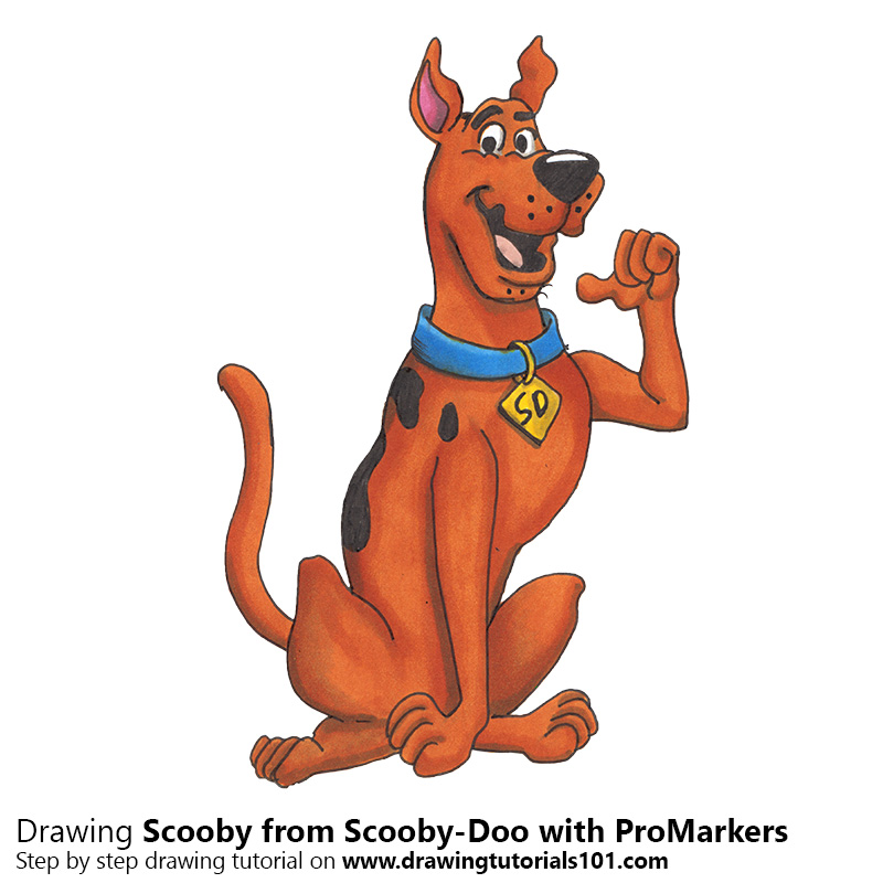 800x800 Scooby Doo From Scooby Doo With Promarkers [Speed Drawing