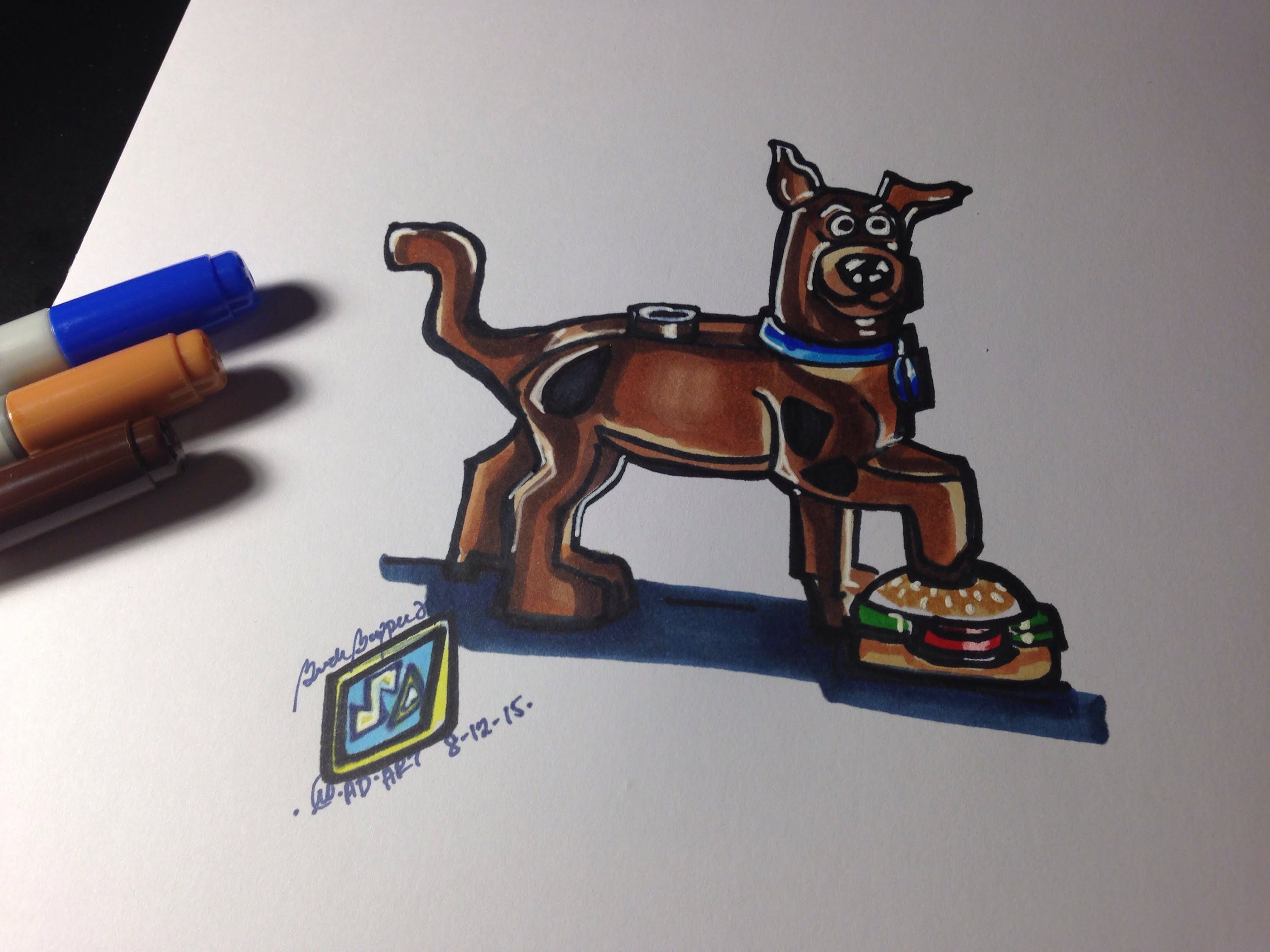 3000x2250 How To Draw Lego Scooby Doo