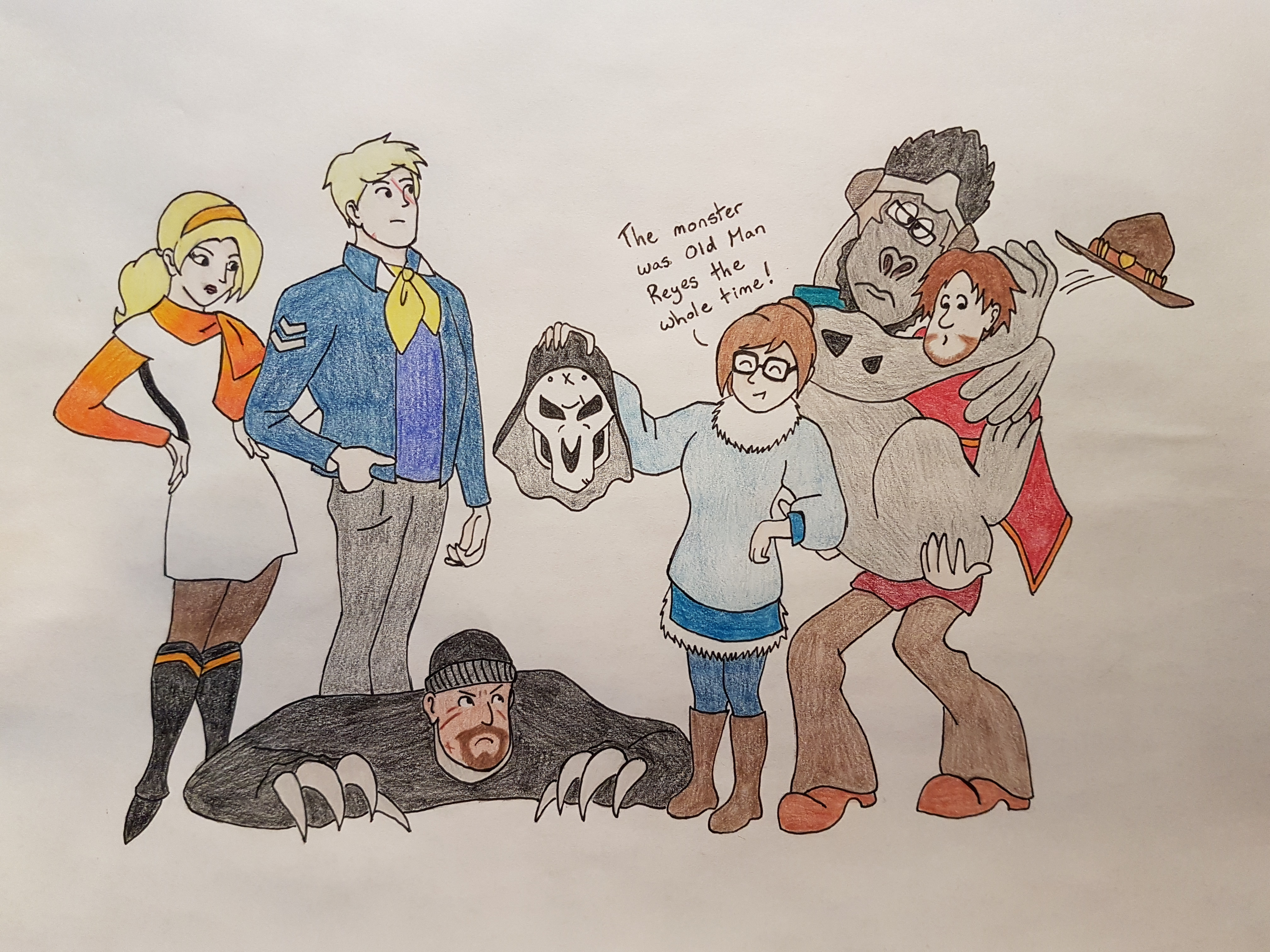 4032x3024 In The Spirit Of Halloween, I Doodled This Overwatch Scooby Doo