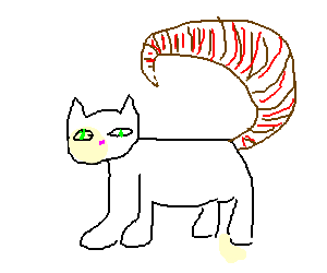 300x250 A Mouthless Carpion! (Cat With Scorpion Tail) (Drawing By