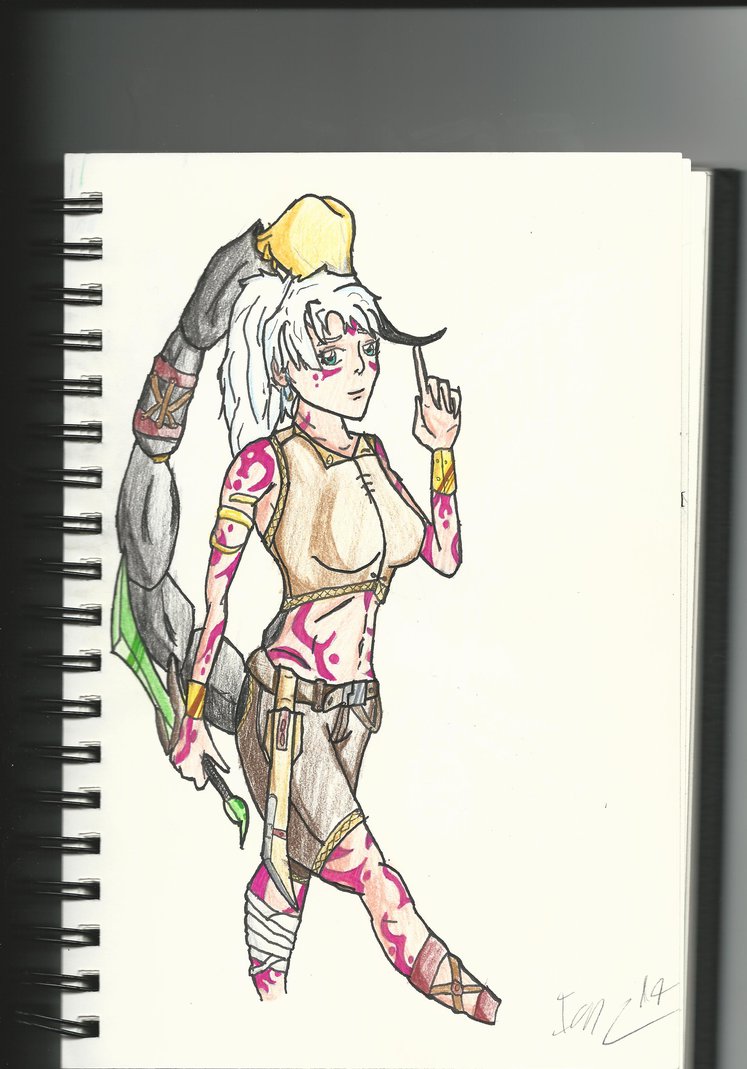 747x1069 Scorpion Tail Girl Sketch By Impcoo25