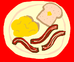 300x250 Scrambled Eggs, Bacon, And Toast