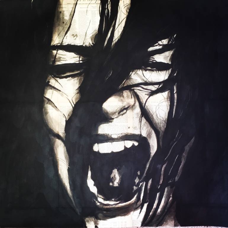 770x770 Saatchi Art Scream Drawing By Tom Sullivan