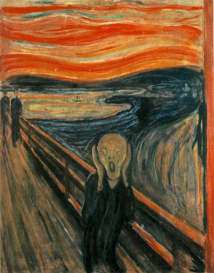 706x900 The Scream Drawing By Edvard Munch