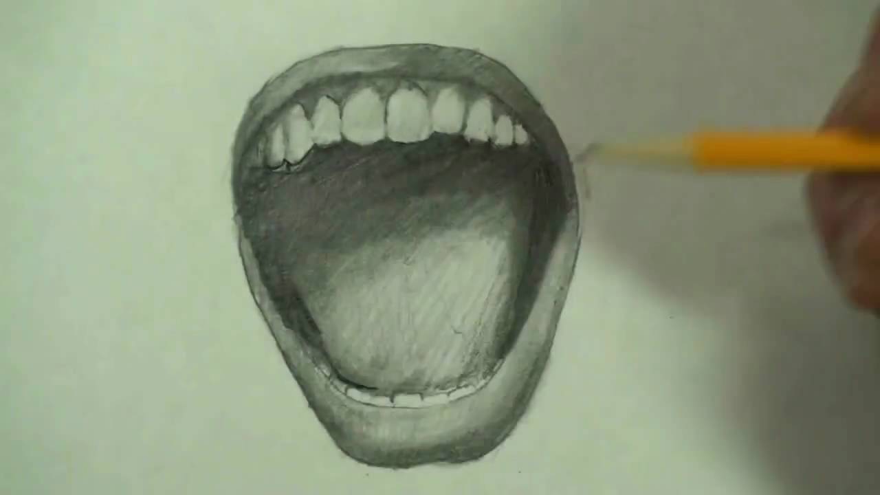 1280x720 Hd How To Draw An Angry Mouth Step By Step (Scream Face Expression