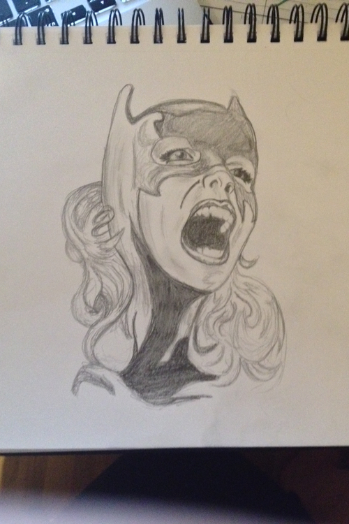 500x750 My Drawing Of A Screaming Girl On We Heart It