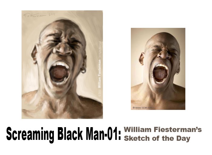 700x512 William Fiesterman One Painting Or Drawing Per Day Screaming